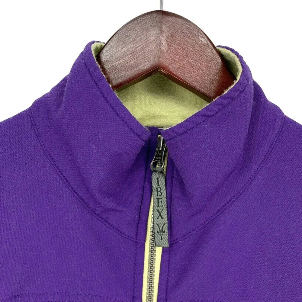 Ladies IBEX Cirque Size Small Purple Zip Jacket Schoeller Wool‎ Blend USA Made - Picture 4 of 11